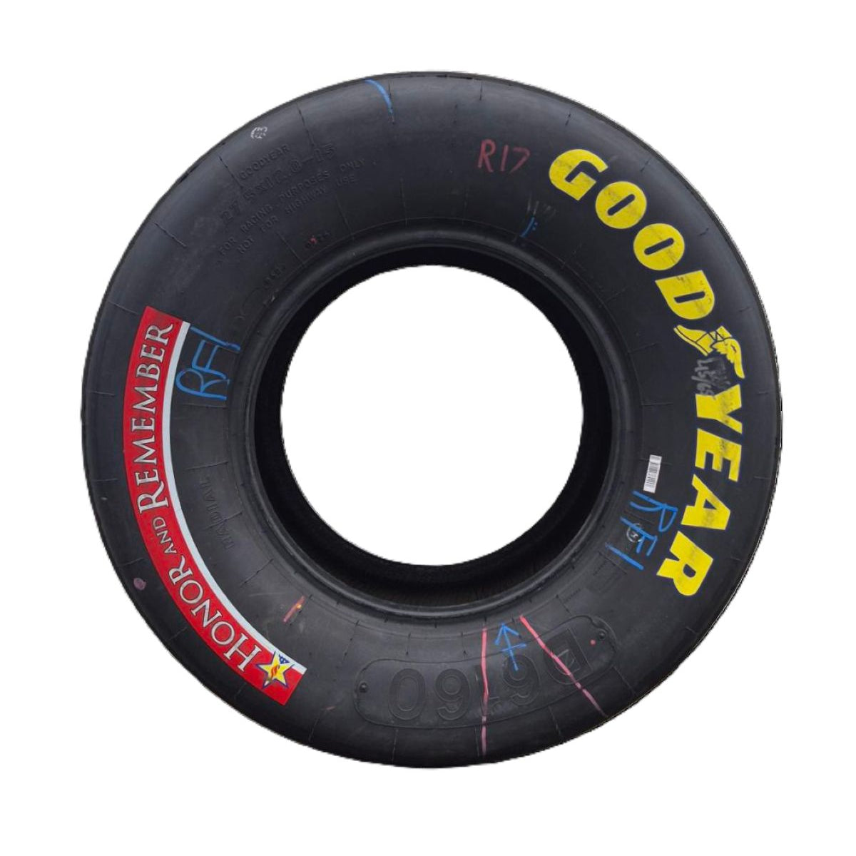 Race Used 2026 Corey Day #17 HendrickCars.com Salutes Tire - Charlotte 1