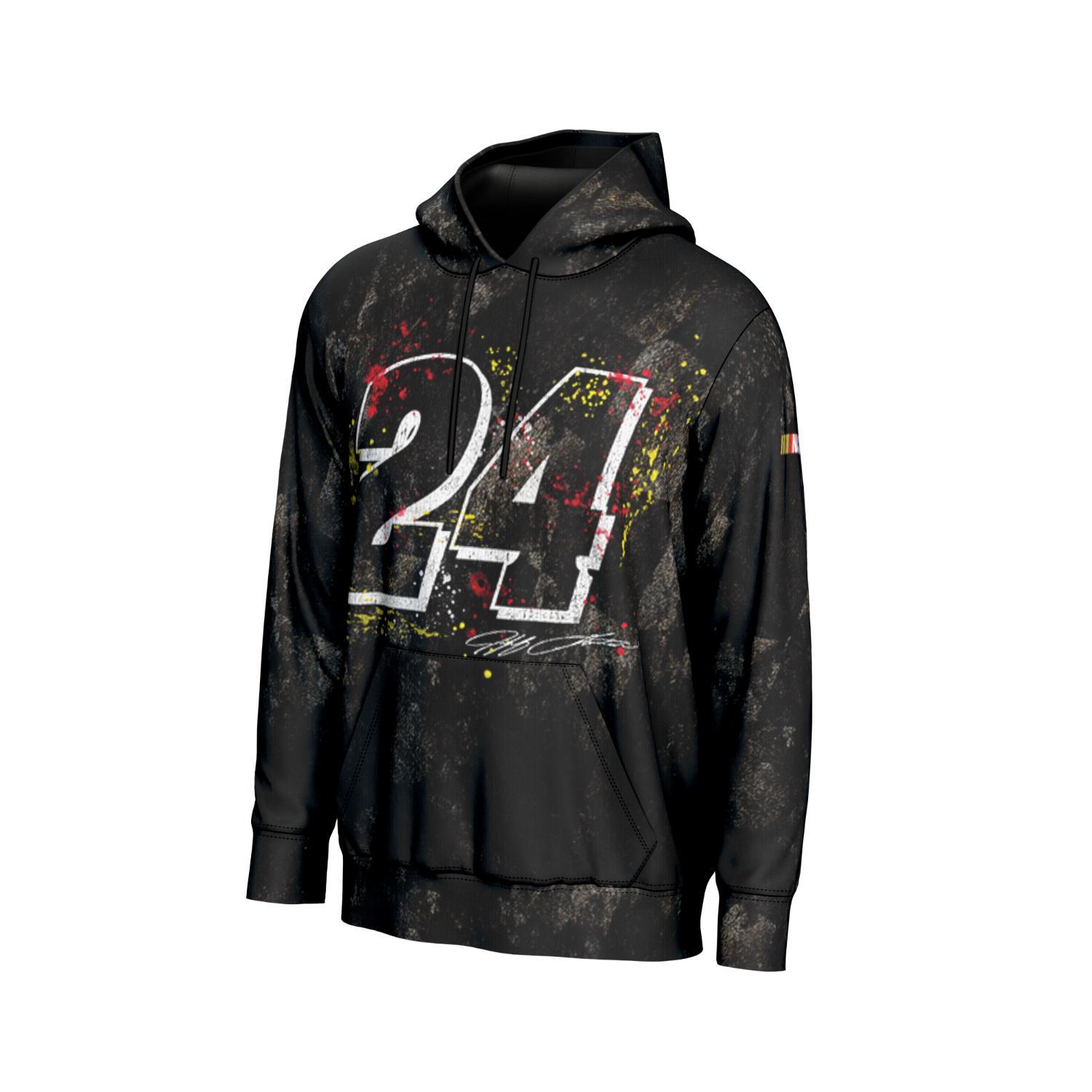 Jeff Gordon #24 Black Asphalt Sublimated Hoodie – Hendrick Motorsports