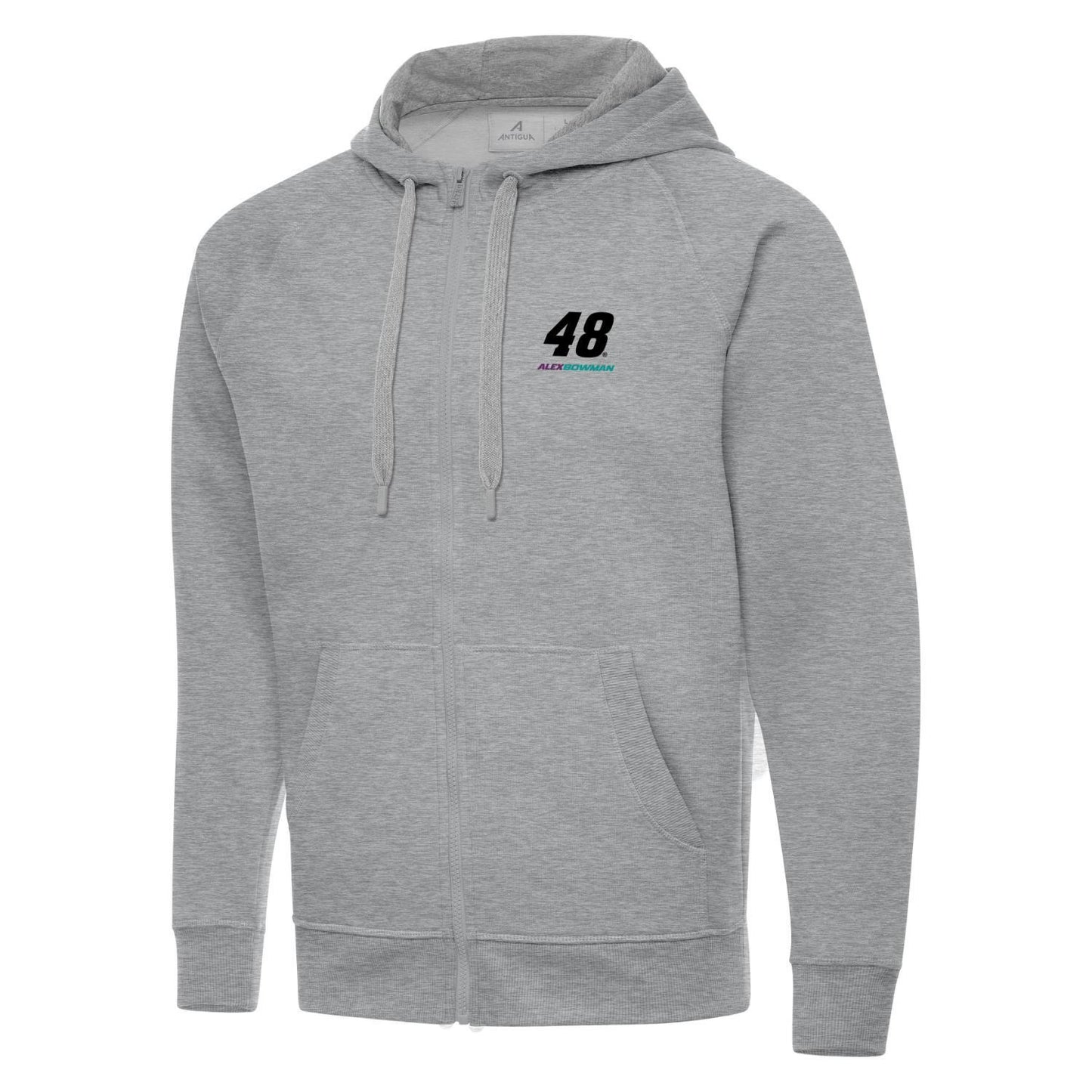 Alex Bowman #48 Victory FZ Hoodie - Grey Heather
