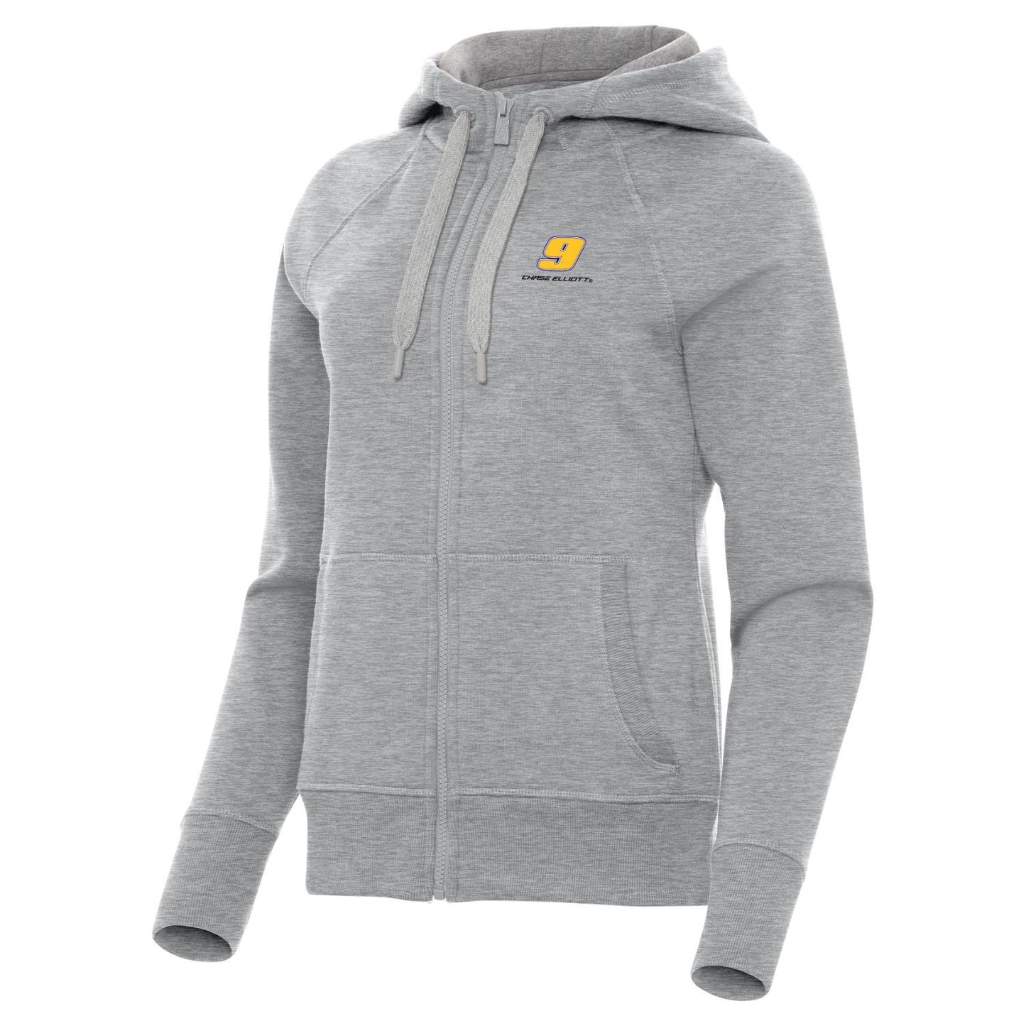 Chase Elliott #9 Women's Victory FZ Hoodie - Grey Heather