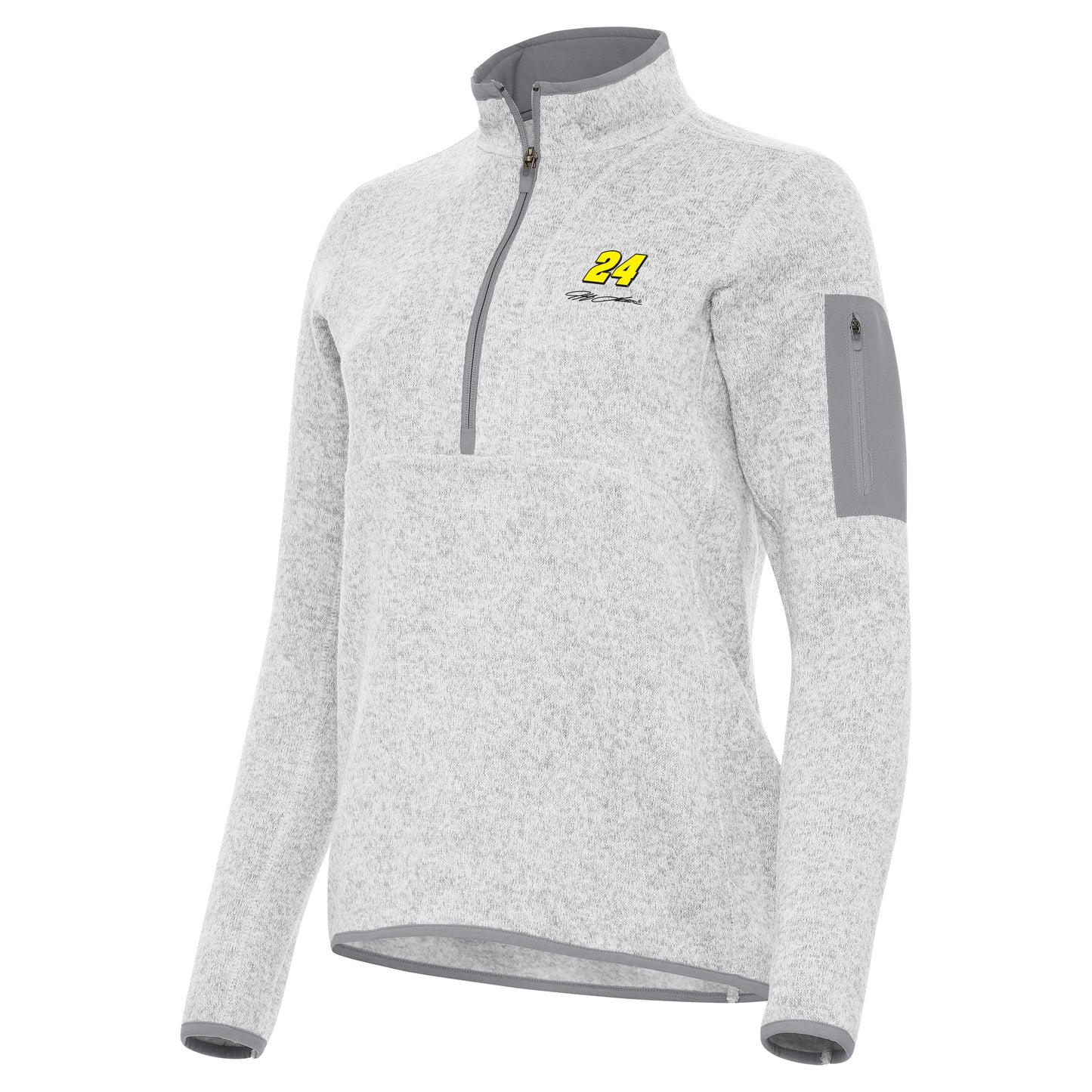 Jeff Gordon #24 Fortune 1/4 Zip Pullover - Light Grey Heather