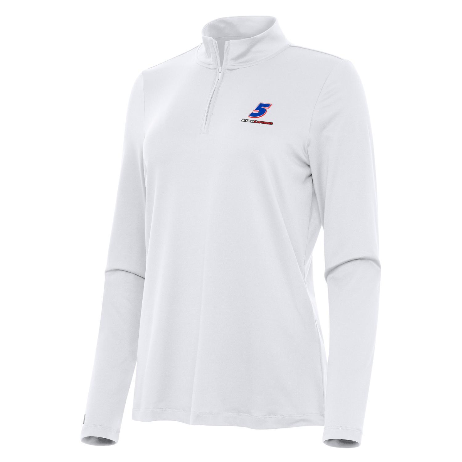 Kyle Larson #5 Women's Reprocess 1/4 Zip PO - White – Hendrick