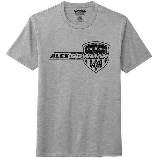 Alex Bowman #48 Gray Patriotic T-shirt