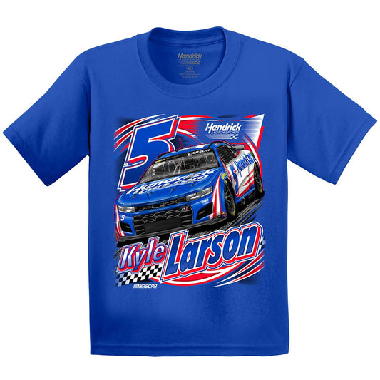 Kyle Larson #5 Youth HendrickCars.com Royal T-shirt