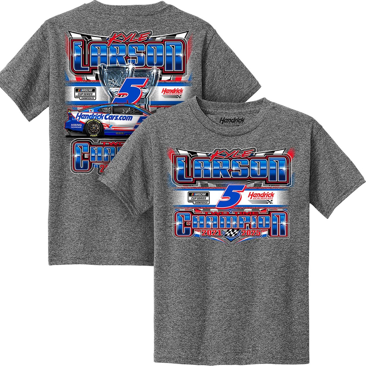 Kyle Larson #5 2025 NASCAR Two-Time Champion EXCLUSIVE Youth T-shirt