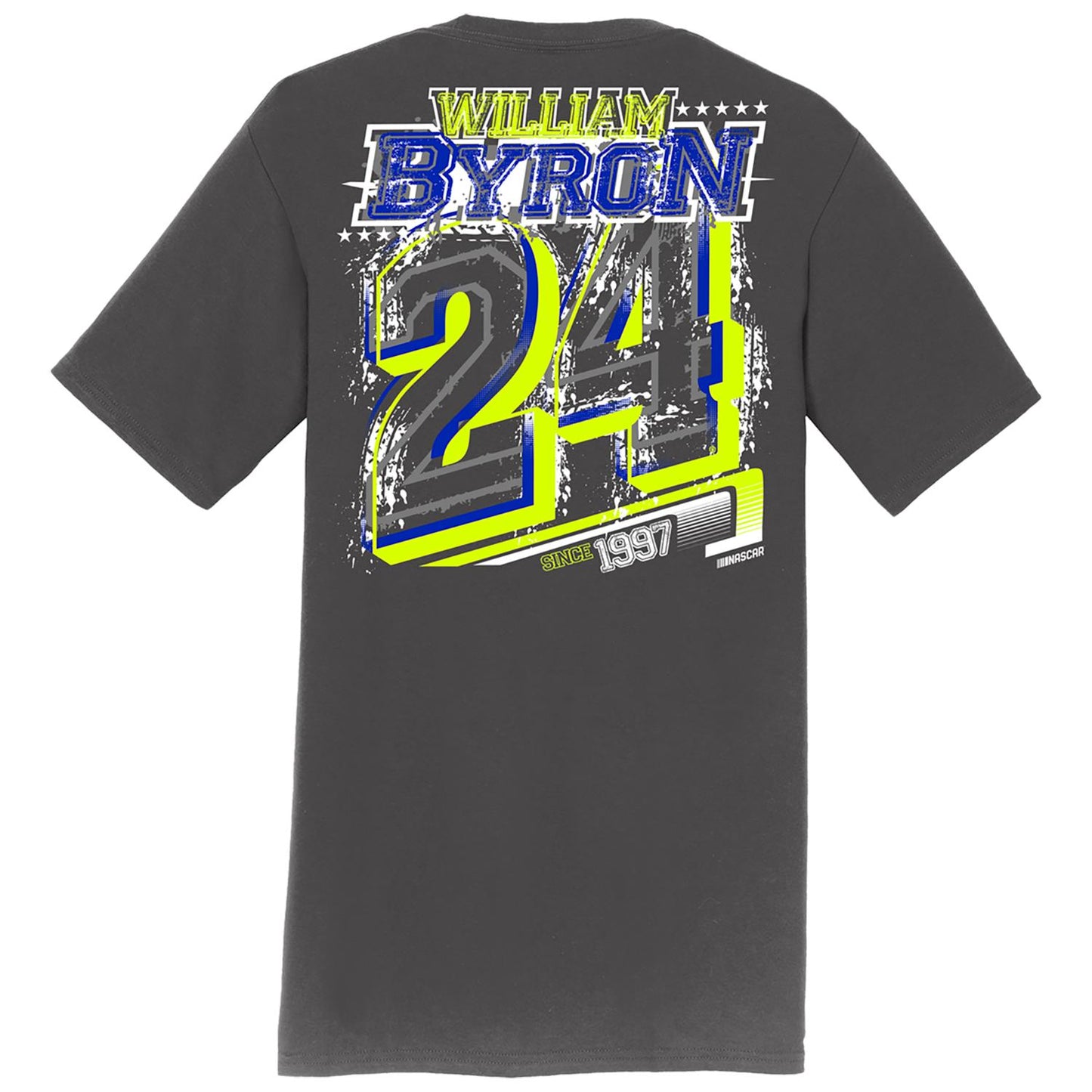 William Byron #24 Charcoal T-shirt