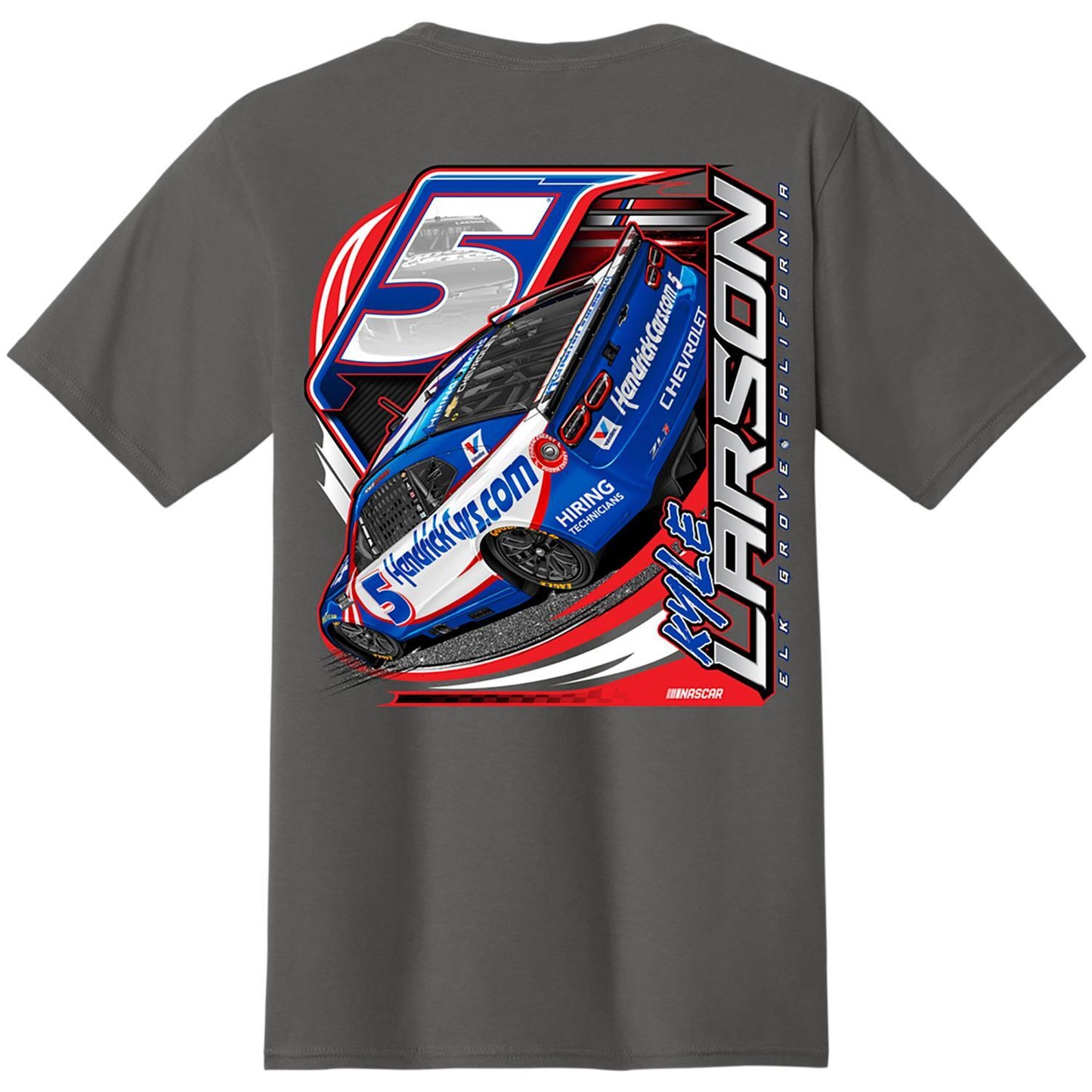 Kyle Larson #5 HendrickCars.com Wicked Charcoal T-shirt