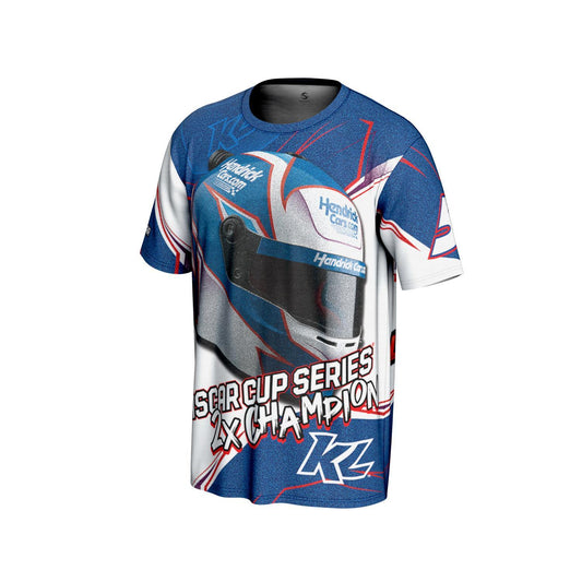 Kyle Larson #5 HendrickCars.com 2X Champion Helmet Sublimated T-shirt