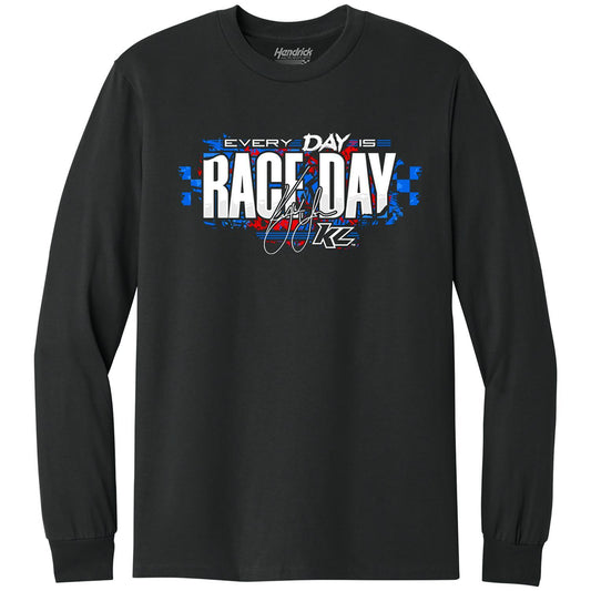 Kyle Larson #5 HendrickCars.com 2026 Every Day Is Race Day Black Long Sleeve T-shirt