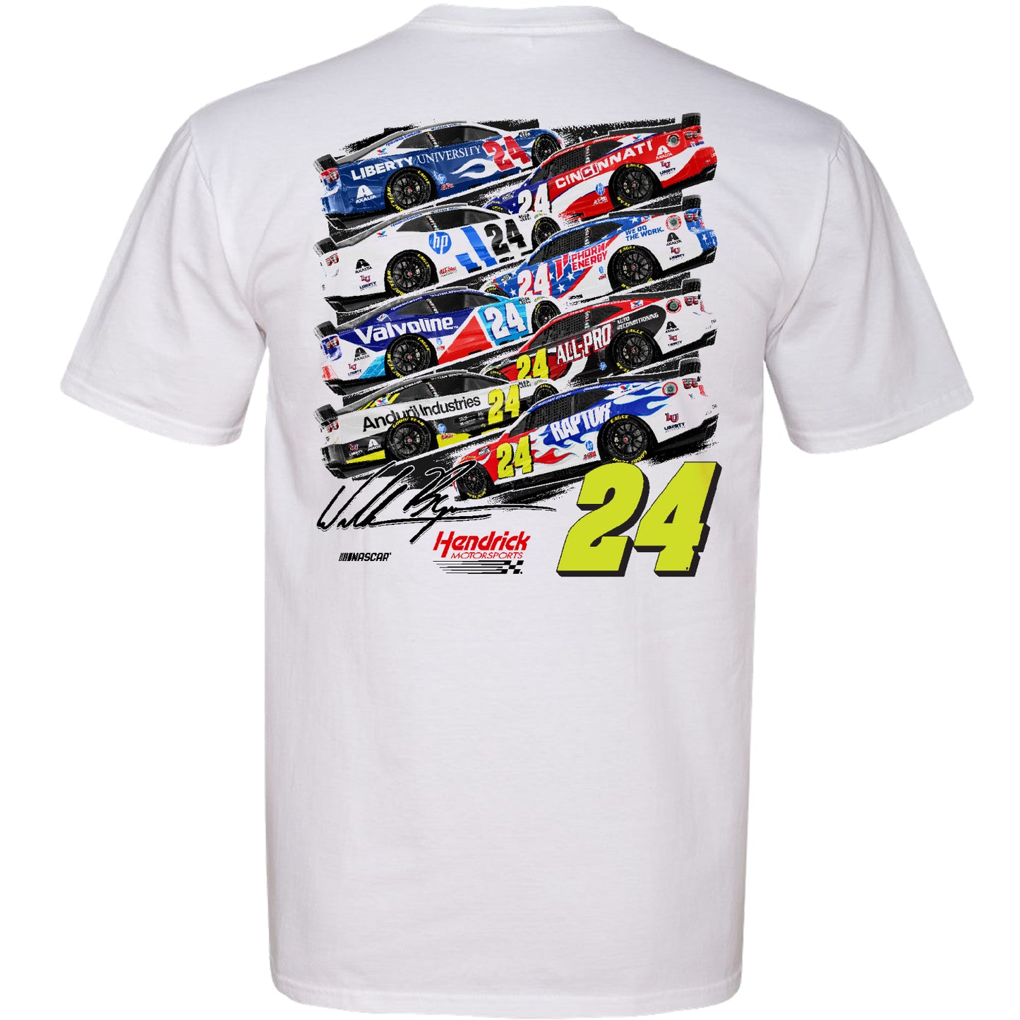 William Byron #24 Multi-Sponsor T-shirt