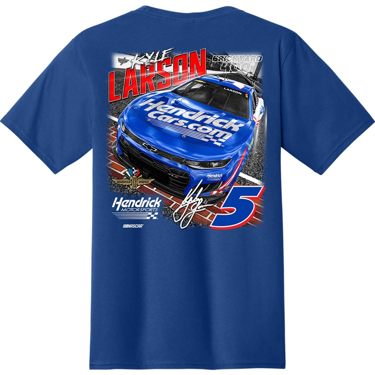 Kyle Larson #5 HendrickCars.com Brickyard 400 T-shirt