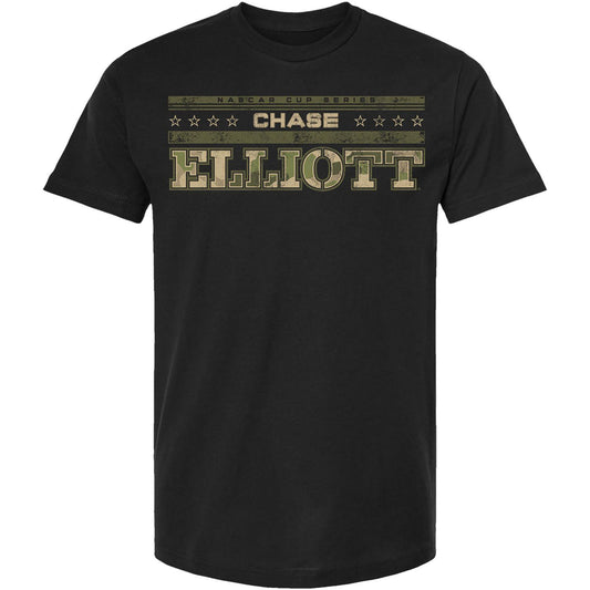 Chase Elliott #9 Black Camo Flag T-shirt
