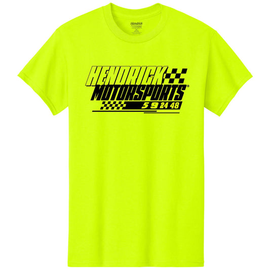 Hendrick Motorsports Neon Numbers Safety Green T-shirt