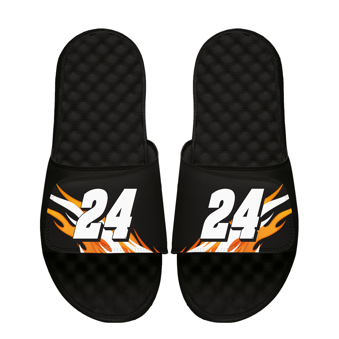 William Byron #24 Flames Slide Sandals