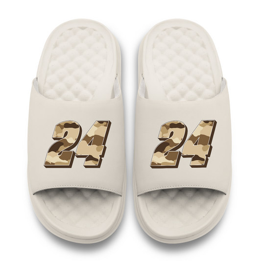 William Byron #24 Dune Camo Slide Sandals