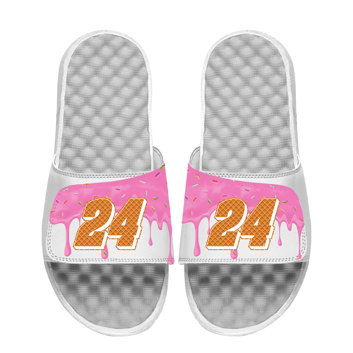 William Byron #24 Ice Cream Drip Slide Sandals