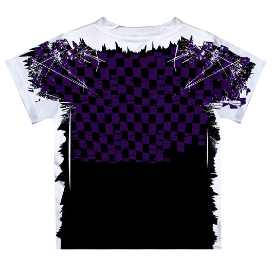 Alex Bowman #48 Vive La Fete NASCAR Checkered Racing Car T-Shirt - Purple
