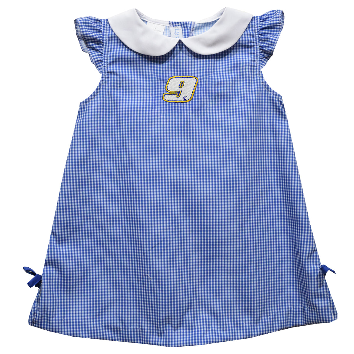 Chase Elliott #9 Vive La Fete Gingham A-Line Dress - Blue
