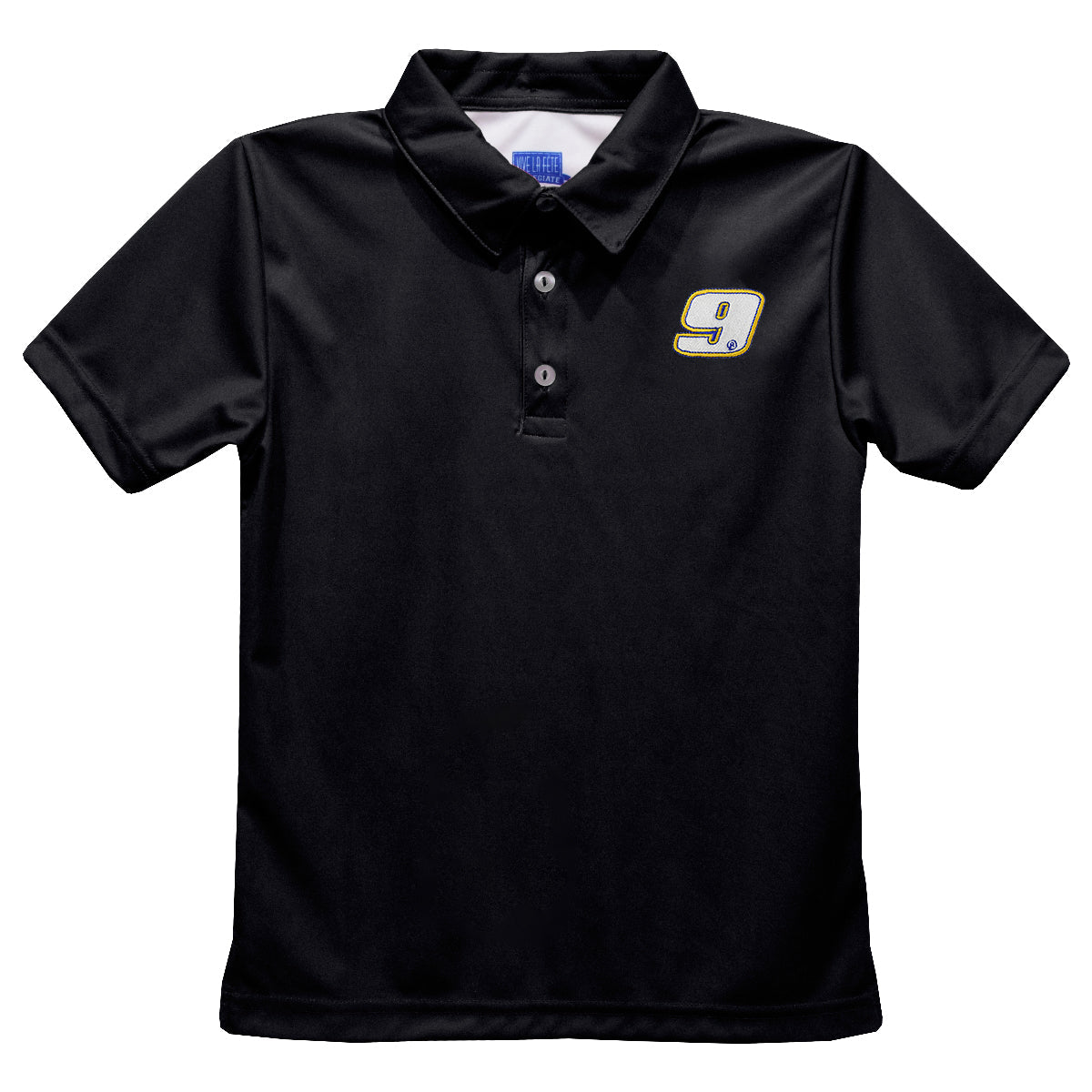 Chase Elliott #9 Vive La Fete Solid Polo - Black