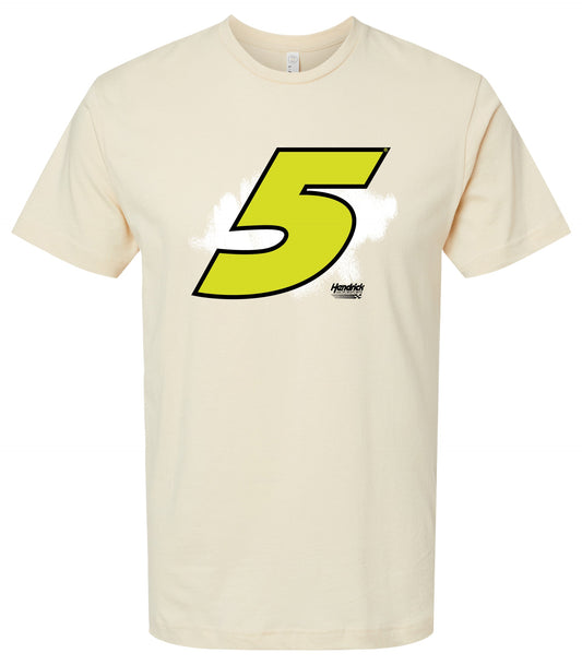 Kyle Larson #5 Neon Cotton Crew Neck T-Shirt - Large Front Paint Design
