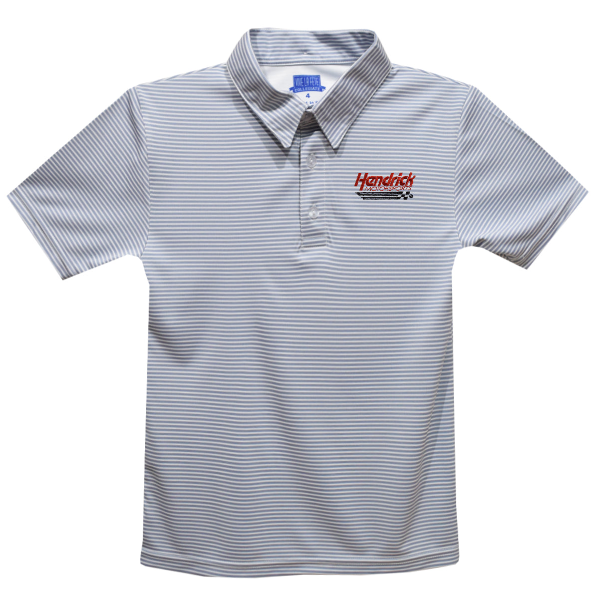 Hendrick Motorsports Vive La Fete Pencil Stripe Youth Polo - Gray