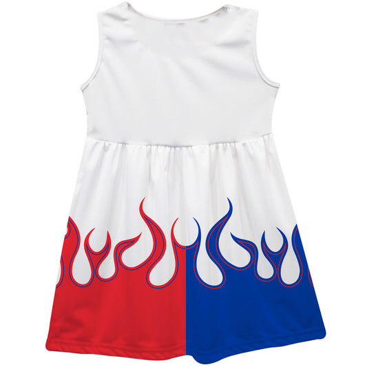 Kyle Larson #5 NASCAR Car Flames Tank Dress - White