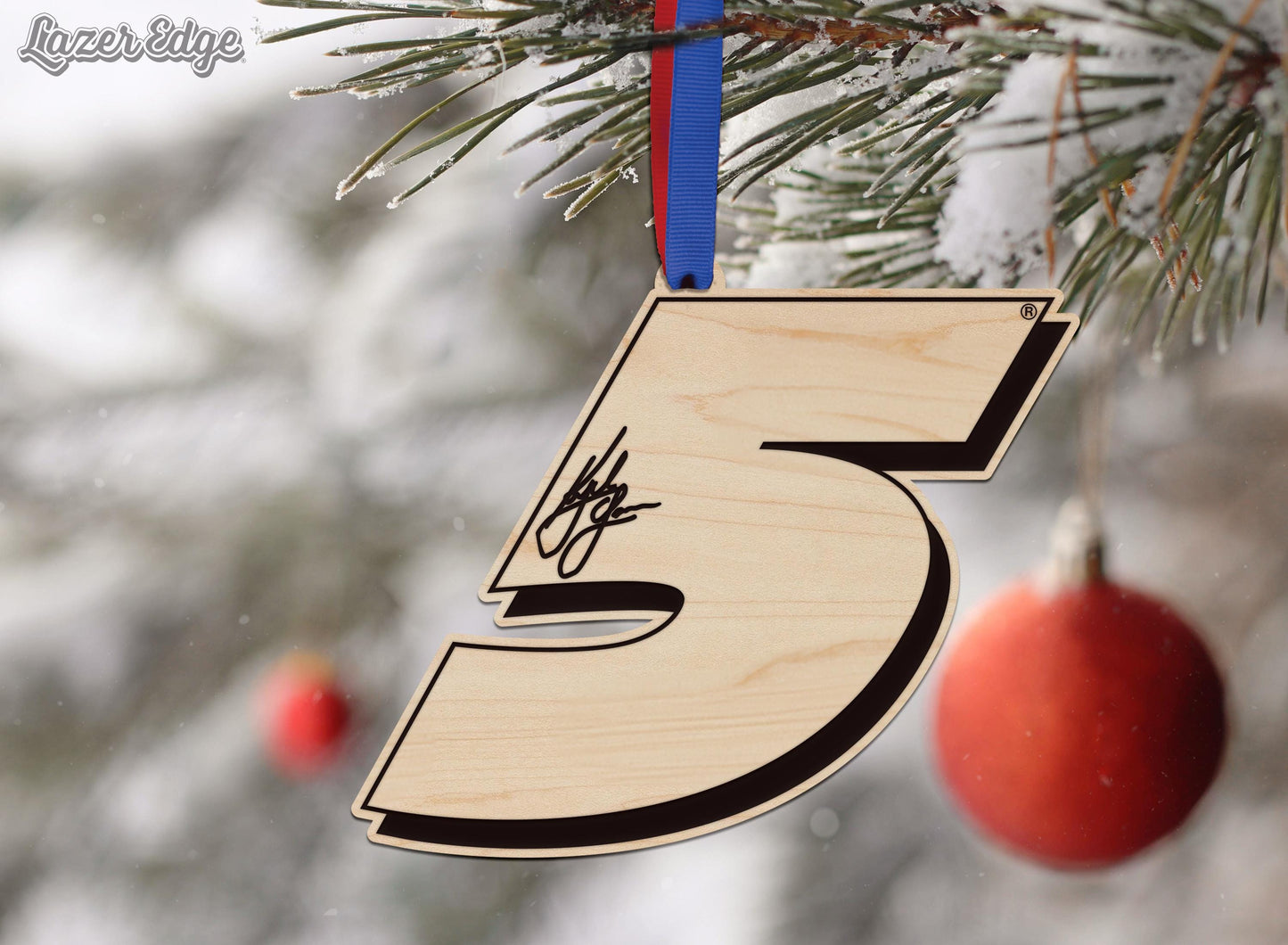 Kyle Larson #5 Wooden Ornament