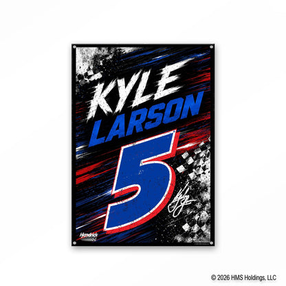Kyle Larson #5 Black Race Day Metal Sign
