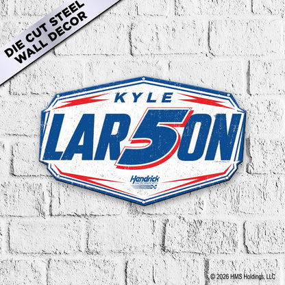 Kyle Larson #5 Blue Edition Shield Metal Sign