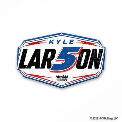 Kyle Larson #5 Black Edition Shield Metal Sign
