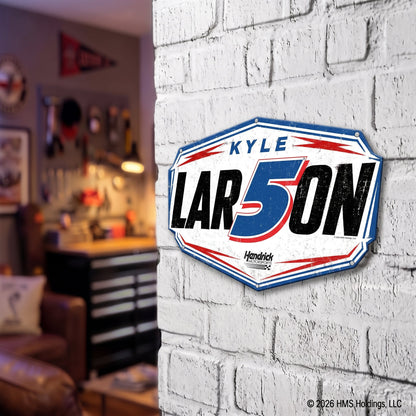 Kyle Larson #5 Black Edition Shield Metal Sign
