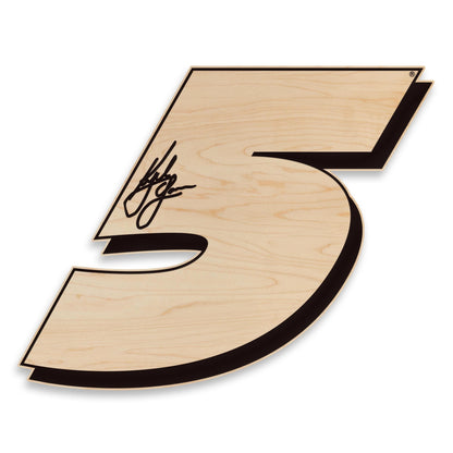 Kyle Larson #5 Wooden Wall Hanging
