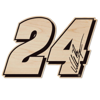 William Byron #24 Wooden Magnet