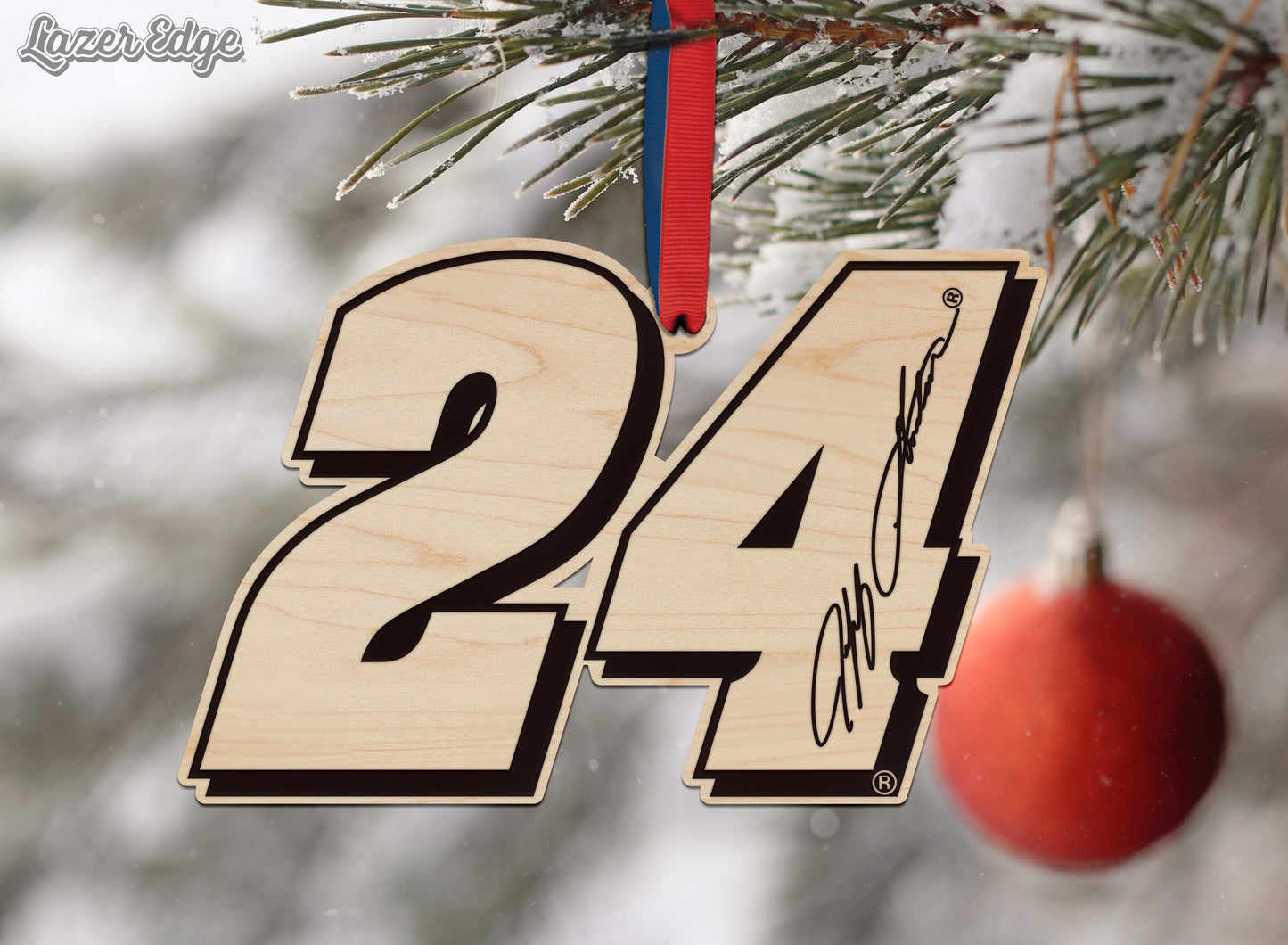 Jeff Gordon #24 Wooden Ornament