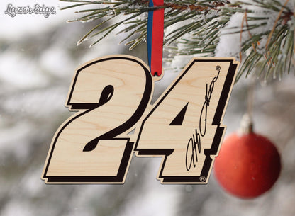 Jeff Gordon #24 Wooden Ornament