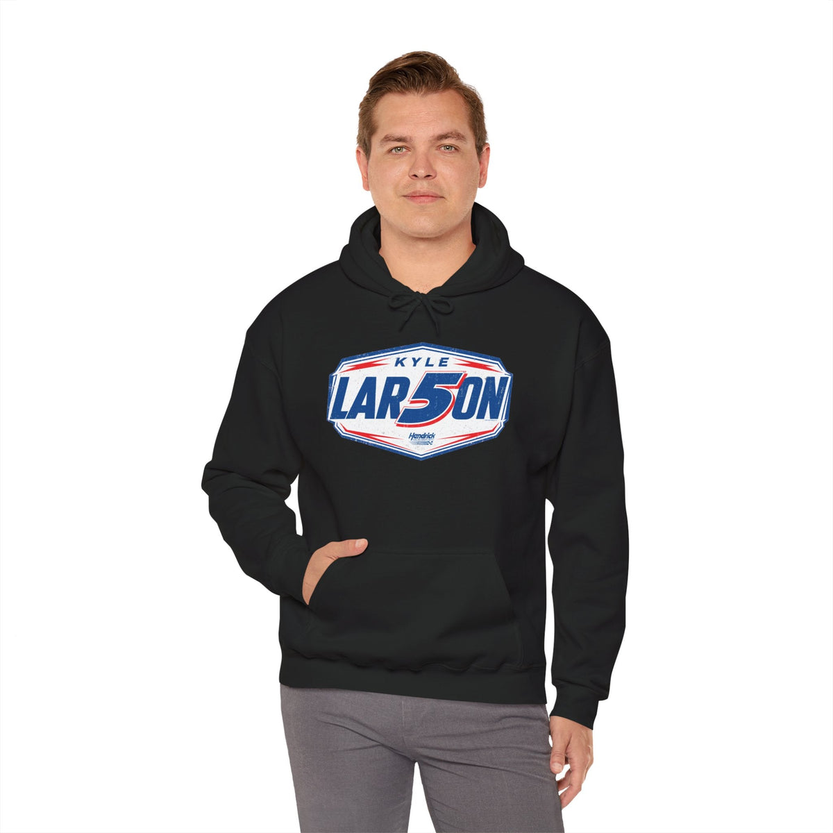 Kyle Larson #5 Shield Badge Hoodie