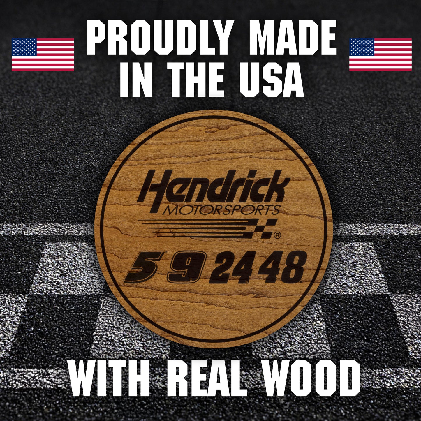 Hendrick Motorsports Driver Numbers Wooden Coaster Set