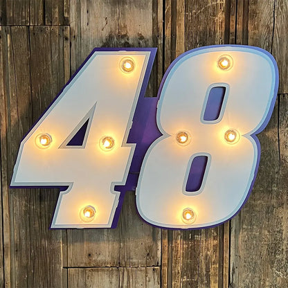 Alex Bowman #48 Small 3D Lit Sign