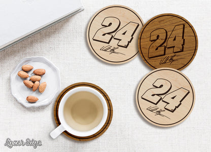 William Byron #24 Wooden Coaster Set