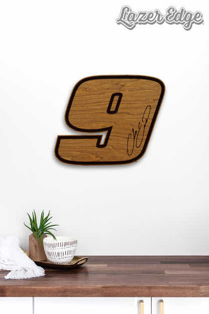 Chase Elliott # 9 Wooden Wall Hanging