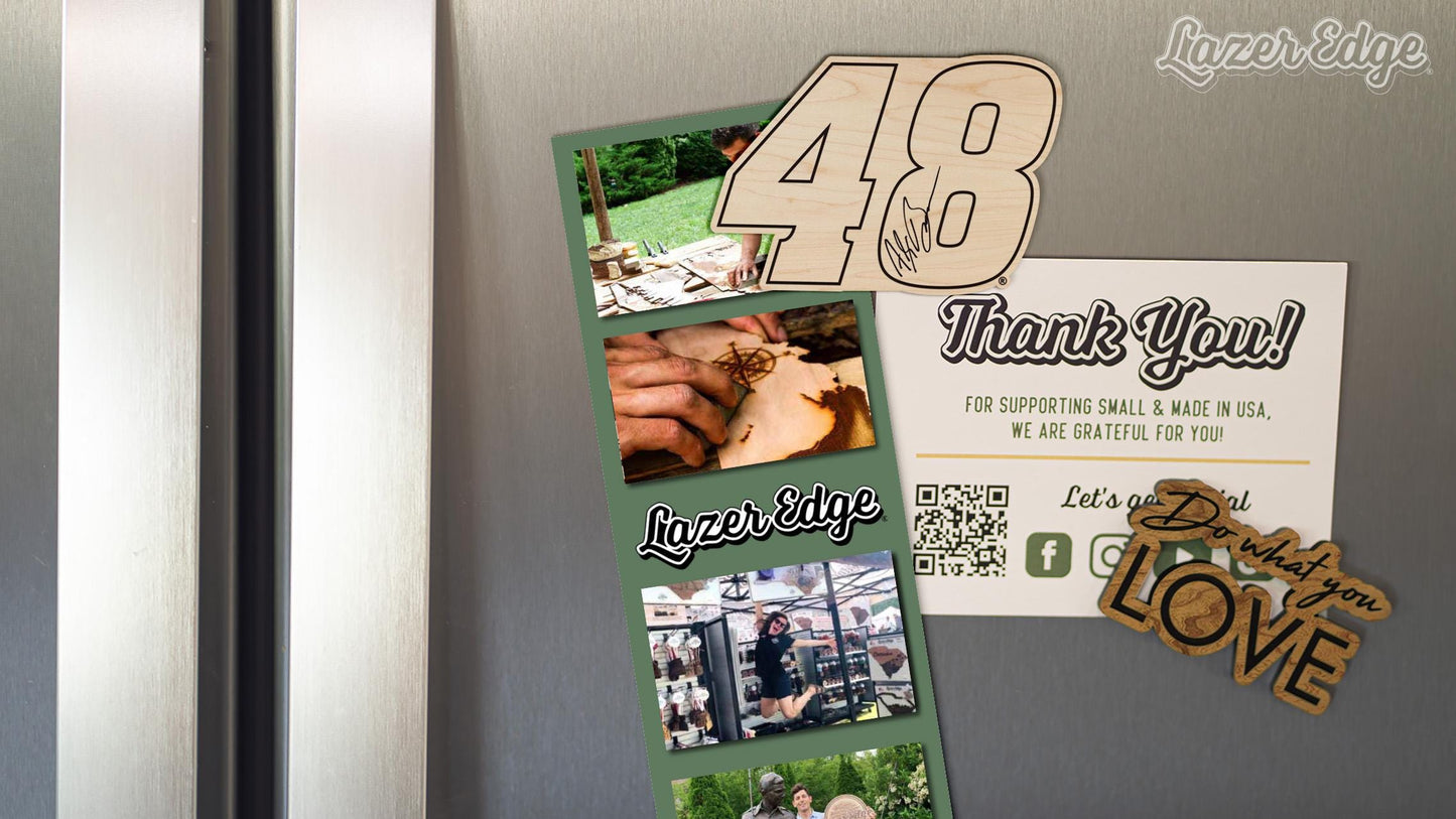 Alex Bowman #48 Wooden Magnet