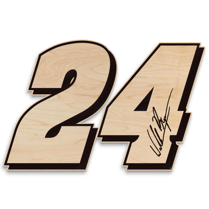 William Byron #24 Wooden Wall Hanging