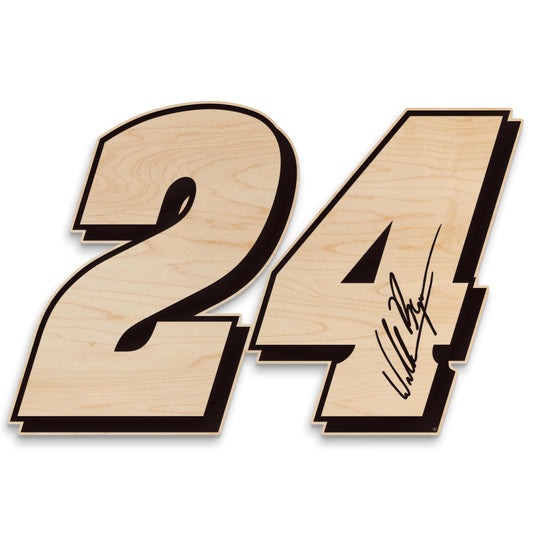 William Byron #24 Wooden Wall Hanging