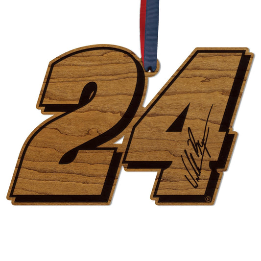 William Byron #24 Wooden Ornament