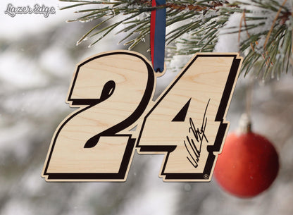 William Byron #24 Wooden Ornament