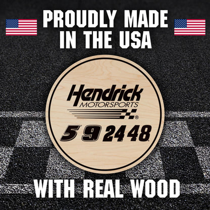 Hendrick Motorsports Driver Numbers Wooden Coaster Set