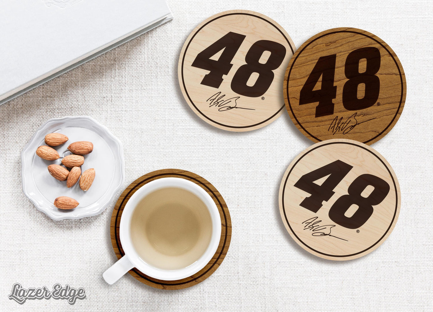Alex Bowman #48 Wooden Coaster Set
