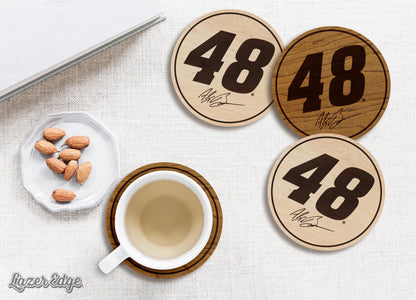 Alex Bowman #48 Wooden Coaster Set