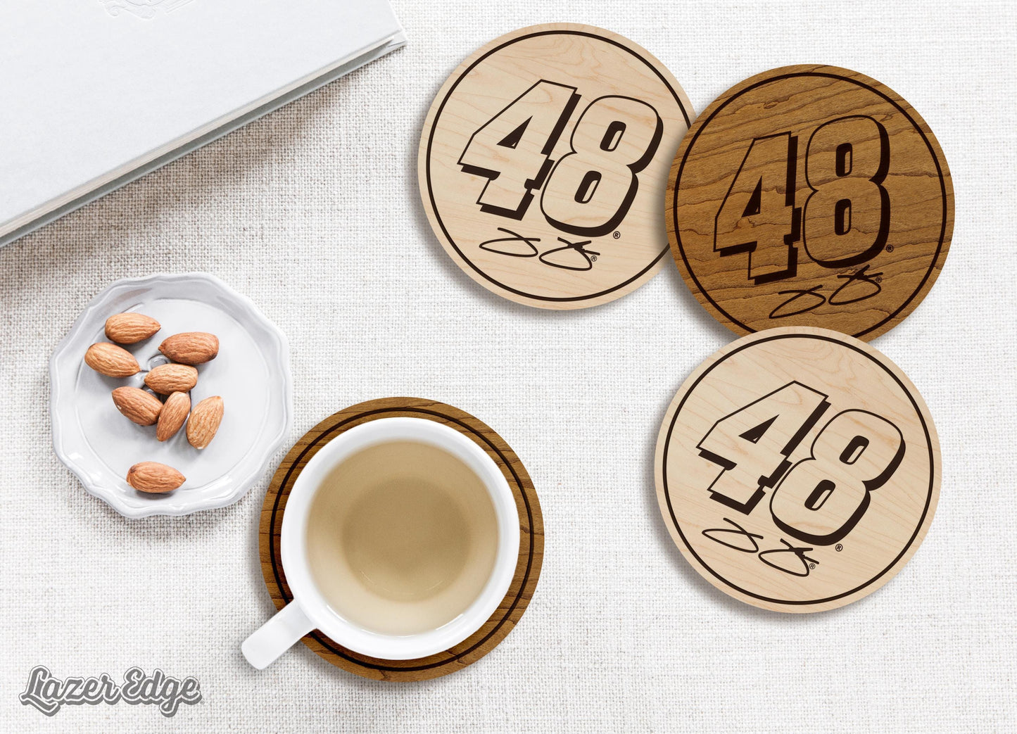 Jimmie Johnson #48 Wooden Coaster Set
