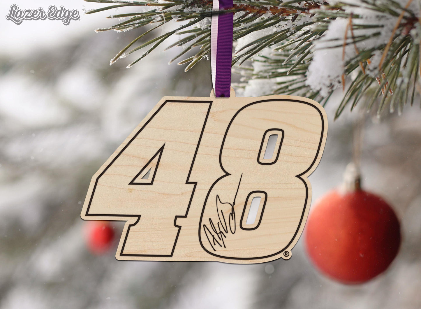 Alex Bowman #48 Wooden Ornament